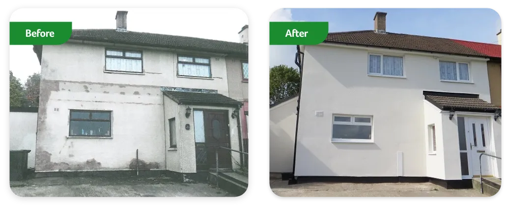 insulation before and after